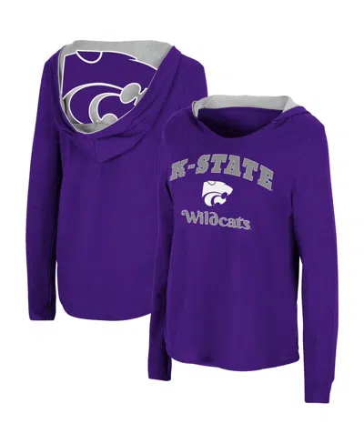 Colosseum Women's  Purple Kansas State Wildcats Catalina Hoodie Long Sleeve T-shirt