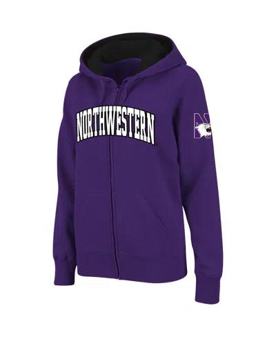 Colosseum Stadium Athletic Purple Northwestern Wildcats Arched Name Full-zip Hoodie