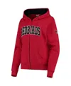 Colosseum Stadium Athletic Red Illinois State Redbirds Arched Name Full Zip Primary Logo Hoodie In Red