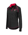 Colosseum Women's Black Maryland Terrapins Bikram 1/4 Zip Long Sleeve Jacket In Black