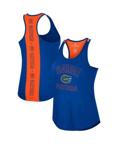 Colosseum Women's  Royal Florida Gators 10 Days Racerback Scoop Neck Tank Top