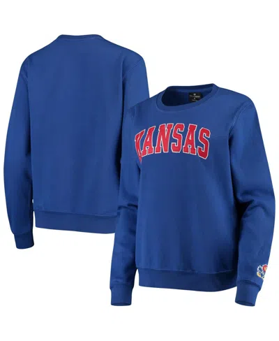 Colosseum Women's  Royal Kansas Jayhawks Campanile Pullover Sweatshirt