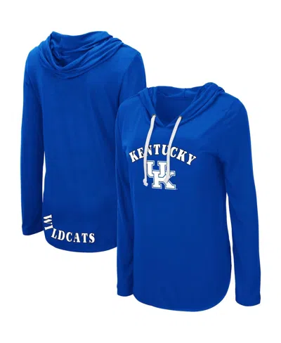 Colosseum Women's  Royal Kentucky Wildcats My Lover Lightweight Hooded Long Sleeve T-shirt