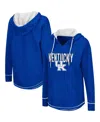 Colosseum Women's  Royal Kentucky Wildcats Tunic Pullover V-neck Hoodie In Royal