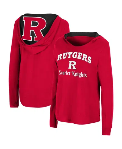 Colosseum Scarlet Rutgers Scarlet Knights Catalina Hoodie Long Sleeve T-shirt