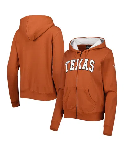 Colosseum Women's  Texas Orange Texas Longhorns Arched Name Full-zip Hoodie