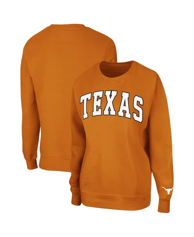 Colosseum Women's  Texas Orange Texas Longhorns Campanile Pullover Sweatshirt