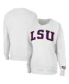 Colosseum Women's  White Lsu Tigers Campanile Pullover Sweatshirt In White