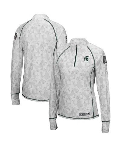 Colosseum Women's  White Michigan State Spartans Oht Military-inspired Appreciation Officer Arctic Ca In Gray