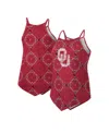 Colosseum Women's  X Wrangler Crimson Distressed Oklahoma Sooners Bandana Tank Top In Crimson