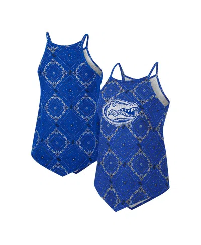 Colosseum Women's  X Wrangler Royal Distressed Florida Gators Bandana Tank Top