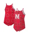 Colosseum Women's  X Wrangler Scarlet Distressed Nebraska Huskers Bandana Tank Top In Scarlet