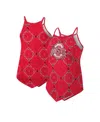 Colosseum Women's  X Wrangler Scarlet Distressed Ohio State Buckeyes Bandana Tank Top In Scarlet