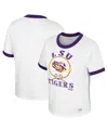 Colosseum Women's  X Wrangler White Distressed Florida Gators Freehand Ringer T-shirt In White