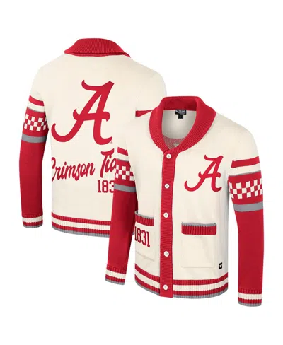 Colosseum Cream Alabama Crimson Tide Wild Collective Button-up Jacquard Sweater