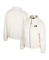 Colosseum Women's Cream Colorado Buffaloes So Hot Right Now Quilted Puffer Full-zip Jacket In Cream