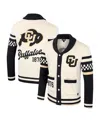 Colosseum Cream Colorado Buffaloes Wild Collective Button-up Jacquard Sweater In Cream