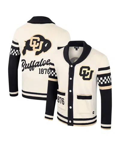 COLOSSEUM WOMEN'S CREAM COLORADO BUFFALOES WILD COLLECTIVE BUTTON-UP JACQUARD SWEATER