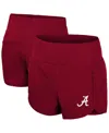 Colosseum Women's Crimson Alabama Crimson Tide Stop By Smocked High Waist Shorts In Crimson