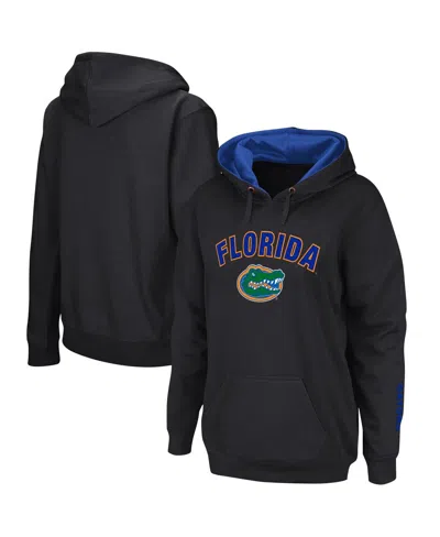 Colosseum Women's Florida Gators Arch And Logo 1 Pullover Hoodie In Black