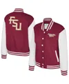 Colosseum Women's Garnet Florida State Seminoles French Baguette Full Snap Fleece Jacket In Burgundy