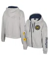 Colosseum Women's Gray Michigan Wolverines Alfie Full-zip Hoodie Jacket In Gold
