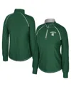 Colosseum Women's Green Notre Dame Fighting Irish Bikram Raglan Quarter-zip Sweatshirt In Green