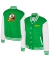 Colosseum Women's Green Oregon Ducks French Baguette Full Snap Fleece Jacket In Green