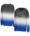 Colosseum Women's Heather Black Florida Gators Winkle Dip Dye Long Sleeve T-shirt In Black