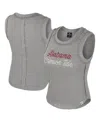 Colosseum Heather Gray Alabama Crimson Tide Beach You Ribbed Tri-blend Tank Top In Gray