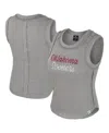 Colosseum Heather Gray Alabama Crimson Tide Beach You Ribbed Tri-blend Tank Top In Gray