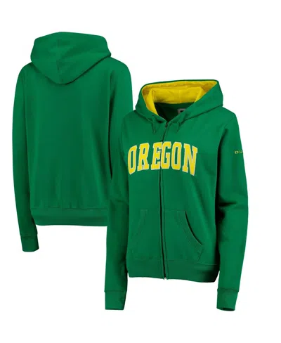Colosseum Women's Kelly Green Oregon Ducks Arched Name Full-zip Hoodie