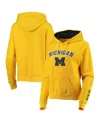 Colosseum Maize Michigan Wolverines Arch & Logo 1 Pullover Hoodie In Maize