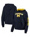 Colosseum Women's Navy Michigan Wolverines Loud And Proud Pullover Hoodie In Navy