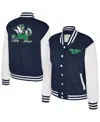 Colosseum Women's Navy Notre Dame Fighting Irish French Baguette Full Snap Fleece Jacket In Blue