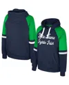 Colosseum Women's Navy Notre Dame Fighting Irish Oversized Colorblock Pullover Hoodie In Navy