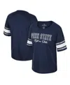 Colosseum Women's Navy Penn State Nittany Lions I'm Gliding Here Rhinestone T-shirt In Navy
