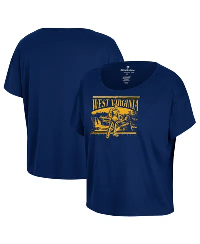 Colosseum Women's Navy West Virginia Mountaineers 2024 Fan T-shirt In Blue