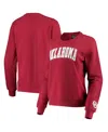 Colosseum Women's Oklahoma Sooners Campanile Pullover Sweatshirt In Crimson