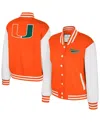 Colosseum Women's Orange Miami Hurricanes French Baguette Full Snap Fleece Jacket In Orange