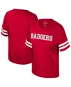 Colosseum Women's Red Wisconsin Badgers Treasure Oversized Sequin T-shirt In Red