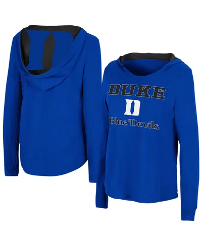 Colosseum Women's Royal Duke Blue Devils Catalina Hoodie Long Sleeve T-shirt