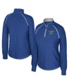 Colosseum Women's Royal Florida Gators Bikram Raglan Quarter-zip Sweatshirt In Blue