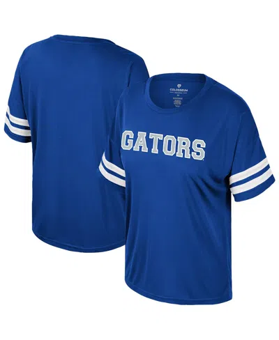 Colosseum Women's Royal Florida Gators Treasure Oversized Sequin T-shirt In Blue
