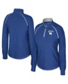 Colosseum Women's Royal Kentucky Wildcats Bikram Raglan Quarter-zip Sweatshirt In Blue