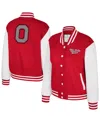 Colosseum Scarlet Ohio State Buckeyes French Baguette Full Snap Fleece Jacket In Red