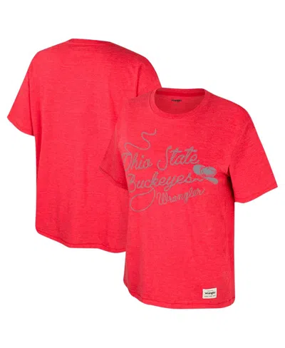 Colosseum Women's Scarlet Ohio State Buckeyes Lasso Oversized T-shirt In Red