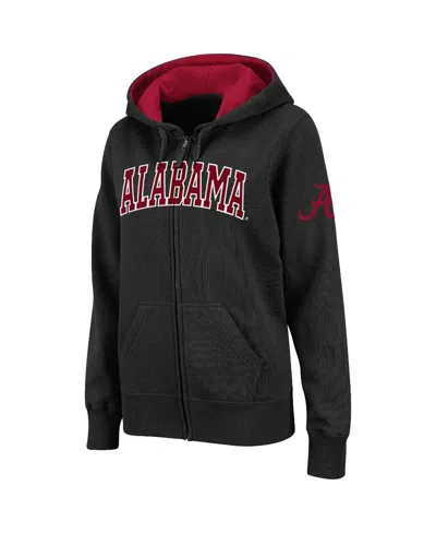 Colosseum Stadium Athletic Black Alabama Crimson Tide Arched Name Full-zip Hoodie