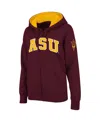 Colosseum Women's Stadium Athletic Arizona State Sun Devils Arched Name Full-zip Hoodie In Maroon