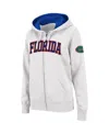 Colosseum Women's Stadium Athletic White Florida Gators Arched Name Full-zip Hoodie In White